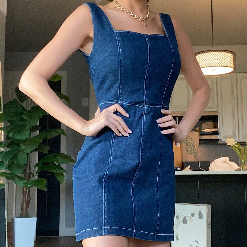 DARK DENIM DRESS SIZE:XS
